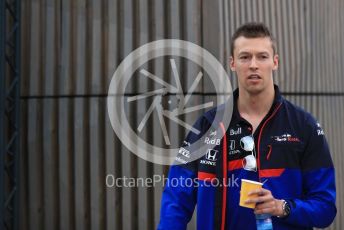 World © Octane Photographic Ltd. Formula 1 – British GP - Paddock. Scuderia Toro Rosso STR14 – Daniil Kvyat. Silverstone Circuit, Towcester, Northamptonshire. Friday 12th July 2019.