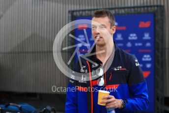 World © Octane Photographic Ltd. Formula 1 – British GP - Paddock. Scuderia Toro Rosso STR14 – Daniil Kvyat. Silverstone Circuit, Towcester, Northamptonshire. Friday 12th July 2019.