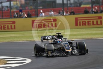 World © Octane Photographic Ltd. Formula 1 – British GP - Practice 1. Rich Energy Haas F1 Team VF19 – Romain Grosjean. Silverstone Circuit, Towcester, Northamptonshire. Friday 12th July 2019.
