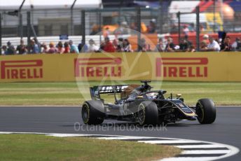 World © Octane Photographic Ltd. Formula 1 – British GP - Practice 1. Rich Energy Haas F1 Team VF19 – Romain Grosjean. Silverstone Circuit, Towcester, Northamptonshire. Friday 12th July 2019.