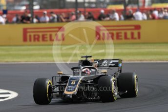 World © Octane Photographic Ltd. Formula 1 – British GP - Practice 1. Rich Energy Haas F1 Team VF19 – Romain Grosjean. Silverstone Circuit, Towcester, Northamptonshire. Friday 12th July 2019.