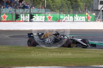 World © Octane Photographic Ltd. Formula 1 – British GP - Practice 1. Rich Energy Haas F1 Team VF19 – Romain Grosjean. Silverstone Circuit, Towcester, Northamptonshire. Friday 12th July 2019.