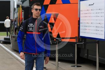World © Octane Photographic Ltd. Formula 1 – British GP - Paddock. Scuderia Toro Rosso STR14 – Daniil Kvyat. Silverstone Circuit, Towcester, Northamptonshire. Saturday 13th July 2019.