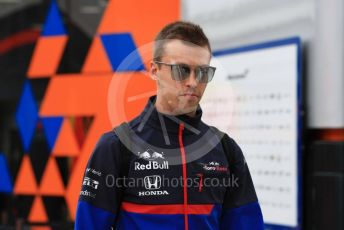World © Octane Photographic Ltd. Formula 1 – British GP - Paddock. Scuderia Toro Rosso STR14 – Daniil Kvyat. Silverstone Circuit, Towcester, Northamptonshire. Saturday 13th July 2019.