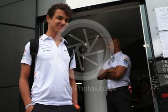 World © Octane Photographic Ltd. Formula 1 – British GP - Paddock. McLaren MCL34 – Lando Norris. Silverstone Circuit, Towcester, Northamptonshire. Saturday 13th July 2019.