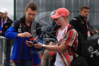 World © Octane Photographic Ltd. Formula 1 – British GP - Paddock. Scuderia Toro Rosso STR14 – Alexander Albon. Silverstone Circuit, Towcester, Northamptonshire. Sunday 14th July 2019.