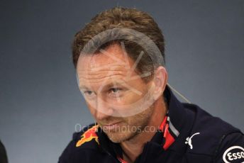 World © Octane Photographic Ltd. Formula 1 - British GP – Friday FIA Team Press Conference. Christian Horner - Team Principal of Red Bull Racing. Silverstone Circuit, Towcester, Northamptonshire. Friday 12th July 2019.