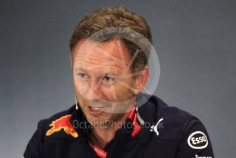 World © Octane Photographic Ltd. Formula 1 - British GP – Friday FIA Team Press Conference. Christian Horner - Team Principal of Red Bull Racing. Silverstone Circuit, Towcester, Northamptonshire. Friday 12th July 2019.