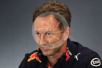 World © Octane Photographic Ltd. Formula 1 - British GP – Friday FIA Team Press Conference. Christian Horner - Team Principal of Red Bull Racing. Silverstone Circuit, Towcester, Northamptonshire. Friday 12th July 2019.