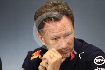 World © Octane Photographic Ltd. Formula 1 - British GP – Friday FIA Team Press Conference. Christian Horner - Team Principal of Red Bull Racing. Silverstone Circuit, Towcester, Northamptonshire. Friday 12th July 2019.