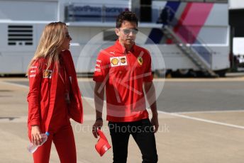 World © Octane Photographic Ltd. Formula 1 – British GP - Paddock. Scuderia Ferrari SF90 – Charles Leclerc. Silverstone Circuit, Towcester, Northamptonshire. Thursday 11th July 2019.