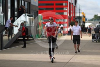 World © Octane Photographic Ltd. Formula 1 – British GP - Paddock. Alfa Romeo Racing C38 – Antonio Giovinazzi. Silverstone Circuit, Towcester, Northamptonshire. Thursday 11th July 2019.