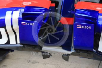 World © Octane Photographic Ltd. Formula 1 – British GP - Pit Lane. Scuderia Toro Rosso STR14. Silverstone Circuit, Towcester, Northamptonshire. Thursday 11th July 2019.