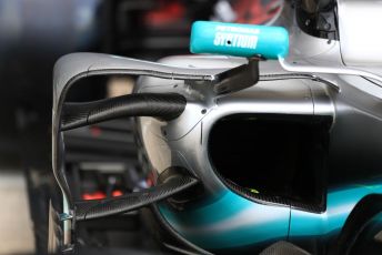 World © Octane Photographic Ltd. Formula 1 – British GP - Pit Lane. Mercedes AMG Petronas Motorsport AMG F1 W10 EQ Power+. Silverstone Circuit, Towcester, Northamptonshire. Thursday 11th July 2019.