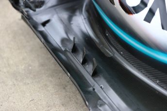 World © Octane Photographic Ltd. Formula 1 – British GP - Pit Lane. Mercedes AMG Petronas Motorsport AMG F1 W10 EQ Power+. Silverstone Circuit, Towcester, Northamptonshire. Thursday 11th July 2019.