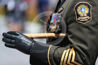 World © Octane Photographic Ltd. Formula 1 – Canadian GP. Drivers’ parade. Quebec Police at the Drivers' parade. Circuit de Gilles Villeneuve, Montreal, Canada. Sunday 9th June 2019.