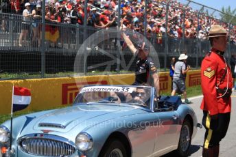 World © Octane Photographic Ltd. Formula 1 – Canadian GP. Drivers’ parade. Aston Martin Red Bull Racing RB15 – Max Verstappen. Circuit de Gilles Villeneuve, Montreal, Canada. Sunday 9th June 2019.