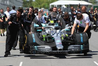 World © Octane Photographic Ltd. Formula 1 – Canadian GP. Grid. Mercedes AMG Petronas Motorsport AMG F1 W10 EQ Power+ - Valtteri Bottas. Circuit de Gilles Villeneuve, Montreal, Canada. Sunday 9th June 2019.