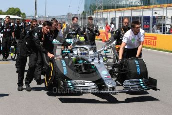 World © Octane Photographic Ltd. Formula 1 – Canadian GP. Grid. Mercedes AMG Petronas Motorsport AMG F1 W10 EQ Power+ - Valtteri Bottas. Circuit de Gilles Villeneuve, Montreal, Canada. Sunday 9th June 2019.