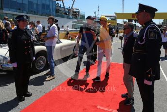World © Octane Photographic Ltd. Formula 1 – Canadian GP. Drivers’ parade. Scuderia Toro Rosso STR14 – Daniil Kvyat and Renault Sport F1 Team RS19 – Nico Hulkenberg. Circuit de Gilles Villeneuve, Montreal, Canada. Sunday 9th June 2019.