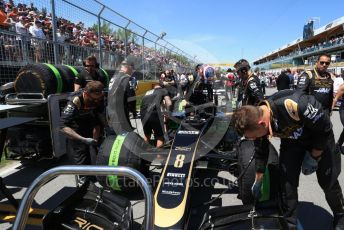 World © Octane Photographic Ltd. Formula 1 – Canadian GP. Grid. Rich Energy Haas F1 Team VF19 – Romain Grosjean. Circuit de Gilles Villeneuve, Montreal, Canada. Sunday 9th June 2019.