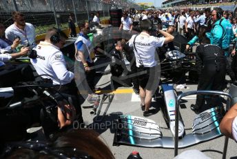 World © Octane Photographic Ltd. Formula 1 – Canadian GP. Grid. Mercedes AMG Petronas Motorsport AMG F1 W10 EQ Power+ - Lewis Hamilton. Circuit de Gilles Villeneuve, Montreal, Canada. Sunday 9th June 2019.