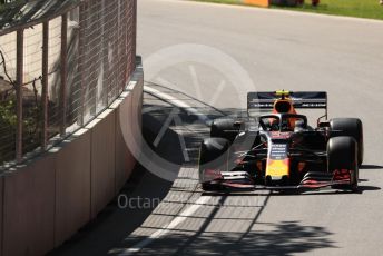 World © Octane Photographic Ltd. Formula 1 – Canadian GP. Practice 1. Aston Martin Red Bull Racing RB15 – Pierre Gasly. Circuit de Gilles Villeneuve, Montreal, Canada. Friday 7th June 2019.