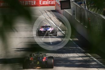 World © Octane Photographic Ltd. Formula 1 – Canadian GP. Practice 1. SportPesa Racing Point RP19 – Lance Stroll and Scuderia Toro Rosso STR14 – Daniil Kvyat. Circuit de Gilles Villeneuve, Montreal, Canada. Friday 7th June 2019.