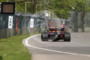 World © Octane Photographic Ltd. Formula 1 – Canadian GP. Practice 1. Aston Martin Red Bull Racing RB15 – Pierre Gasly and McLaren MCL34 – Carlos Sainz. Circuit de Gilles Villeneuve, Montreal, Canada. Friday 7th June 2019.