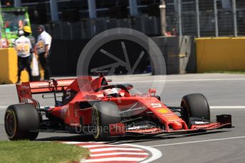 World © Octane Photographic Ltd. Formula 1 – Canadian GP. Practice 1. Scuderia Ferrari SF90 – Sebastian Vettel. Circuit de Gilles Villeneuve, Montreal, Canada. Friday 7th June 2019.