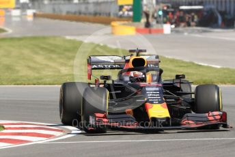 World © Octane Photographic Ltd. Formula 1 – Canadian GP. Practice 1. Aston Martin Red Bull Racing RB15 – Max Verstappen. Circuit de Gilles Villeneuve, Montreal, Canada. Friday 7th June 2019.