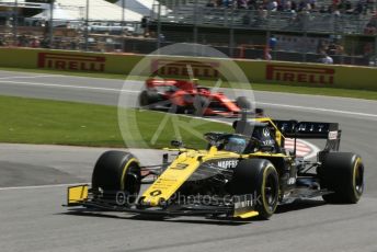 World © Octane Photographic Ltd. Formula 1 – Canadian GP. Practice 1. Renault Sport F1 Team RS19 – Daniel Ricciardo and Scuderia Ferrari SF90 – Charles Leclerc. Circuit de Gilles Villeneuve, Montreal, Canada. Friday 7th June 2019.