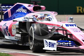 World © Octane Photographic Ltd. Formula 1 – Canadian GP. Practice 2. SportPesa Racing Point RP19 - Sergio Perez. Circuit de Gilles Villeneuve, Montreal, Canada. Friday 7th June 2019.