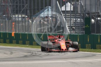 World © Octane Photographic Ltd. Formula 1 – Canadian GP. Practice 2. Scuderia Ferrari SF90 – Sebastian Vettel. Circuit de Gilles Villeneuve, Montreal, Canada. Friday 7th June 2019.