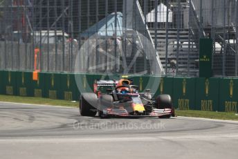 World © Octane Photographic Ltd. Formula 1 – Canadian GP. Practice 2. Aston Martin Red Bull Racing RB15 – Pierre Gasly. Circuit de Gilles Villeneuve, Montreal, Canada. Friday 7th June 2019.