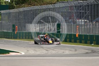 World © Octane Photographic Ltd. Formula 1 – Canadian GP. Practice 2. Aston Martin Red Bull Racing RB15 – Pierre Gasly. Circuit de Gilles Villeneuve, Montreal, Canada. Friday 7th June 2019.