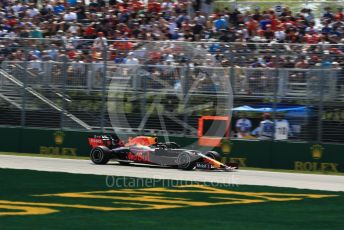 World © Octane Photographic Ltd. Formula 1 – Canadian GP. Practice 2. Aston Martin Red Bull Racing RB15 – Pierre Gasly. Circuit de Gilles Villeneuve, Montreal, Canada. Friday 7th June 2019.
