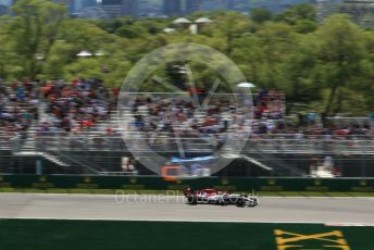 World © Octane Photographic Ltd. Formula 1 – Canadian GP. Practice 2. Alfa Romeo Racing C38 – Kimi Raikkonen. Circuit de Gilles Villeneuve, Montreal, Canada. Friday 7th June 2019.