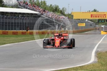 World © Octane Photographic Ltd. Formula 1 – Canadian GP. Qualifying. Scuderia Ferrari SF90 – Charles Leclerc. Circuit de Gilles Villeneuve, Montreal, Canada. Saturday 8th June 2019.