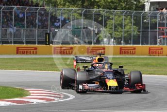 World © Octane Photographic Ltd. Formula 1 – Canadian GP. Qualifying. Aston Martin Red Bull Racing RB15 – Max Verstappen. Circuit de Gilles Villeneuve, Montreal, Canada. Saturday 8th June 2019.