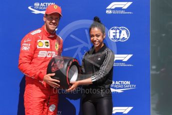 World © Octane Photographic Ltd. Formula 1 – Canadian GP. Qualifying. Scuderia Ferrari SF90 – Sebastian Vettel and Liza Koshy. Circuit de Gilles Villeneuve, Montreal, Canada. Saturday 8th June 2019.