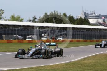 World © Octane Photographic Ltd. Formula 1 – Canadian GP. Qualifying. Mercedes AMG Petronas Motorsport AMG F1 W10 EQ Power+ - Lewis Hamilton and Valtteri Bottas. Circuit de Gilles Villeneuve, Montreal, Canada. Saturday 8th June 2019.