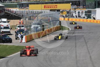 World © Octane Photographic Ltd. Formula 1 – Canadian GP. Race. Scuderia Ferrari SF90 – Charles Leclerc and Renault Sport F1 Team RS19 – Daniel Ricciardo. Circuit de Gilles Villeneuve, Montreal, Canada. Sunday 9th June 2019.