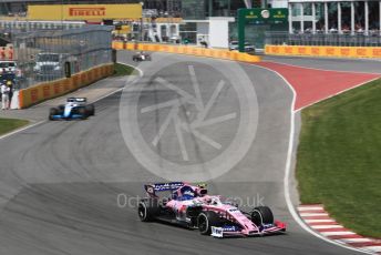 World © Octane Photographic Ltd. Formula 1 – Canadian GP. Race. ROKiT Williams Racing FW 42 – George Russell and SportPesa Racing Point RP19 – Lance Stroll. Circuit de Gilles Villeneuve, Montreal, Canada. Sunday 9th June 2019.