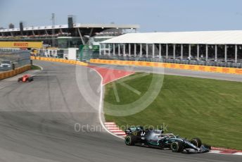 World © Octane Photographic Ltd. Formula 1 – Canadian GP. Race. Mercedes AMG Petronas Motorsport AMG F1 W10 EQ Power+ - Lewis Hamilton and Scuderia Ferrari SF90 – Charles Leclerc. Circuit de Gilles Villeneuve, Montreal, Canada. Sunday 9th June 2019.