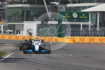 World © Octane Photographic Ltd. Formula 1 – Canadian GP. Race. ROKiT Williams Racing FW 42 – George Russell and Rich Energy Haas F1 Team VF19 – Kevin Magnussen. Circuit de Gilles Villeneuve, Montreal, Canada. Sunday 9th June 2019.