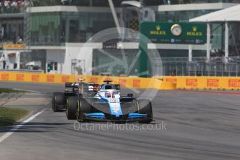 World © Octane Photographic Ltd. Formula 1 – Canadian GP. Race. ROKiT Williams Racing FW 42 – George Russell and Rich Energy Haas F1 Team VF19 – Kevin Magnussen. Circuit de Gilles Villeneuve, Montreal, Canada. Sunday 9th June 2019.