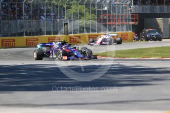 World © Octane Photographic Ltd. Formula 1 – Canadian GP. Race. Scuderia Toro Rosso STR14 – Alexander Albon and SportPesa Racing Point RP19 - Sergio Perez. Circuit de Gilles Villeneuve, Montreal, Canada. Sunday 9th June 2019.