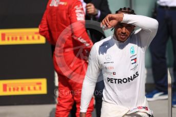 World © Octane Photographic Ltd. Formula 1 – Canadian GP. Parc Ferme. Mercedes AMG Petronas Motorsport AMG F1 W10 EQ Power+ - Lewis Hamilton. Circuit de Gilles Villeneuve, Montreal, Canada. Sunday 9th June 2019.