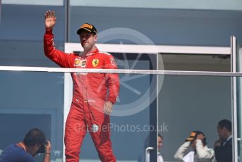 World © Octane Photographic Ltd. Formula 1 – Canadian GP. Podium. Scuderia Ferrari SF90 – Sebastian Vettel. Circuit de Gilles Villeneuve, Montreal, Canada. Sunday 9th June 2019.